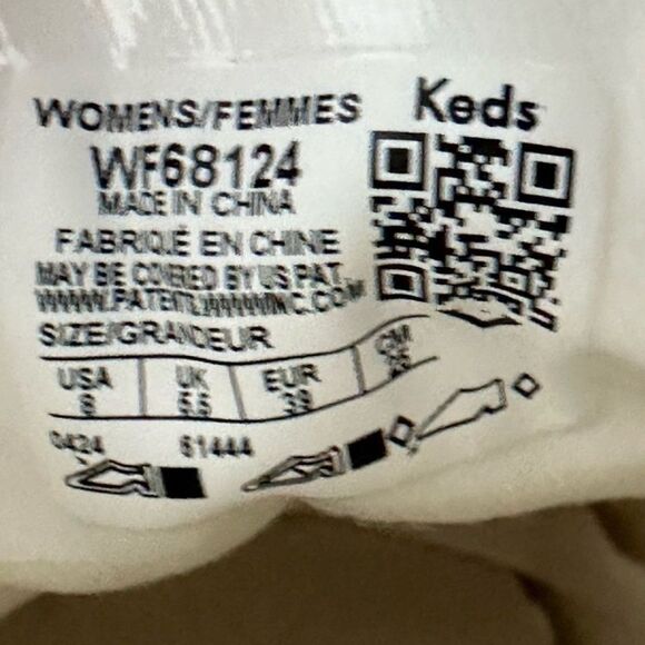 Keds Cream Glitter Sneakers Point Glitter Celebrations Lace Up Platform Sneaker - Picture 8 of 9